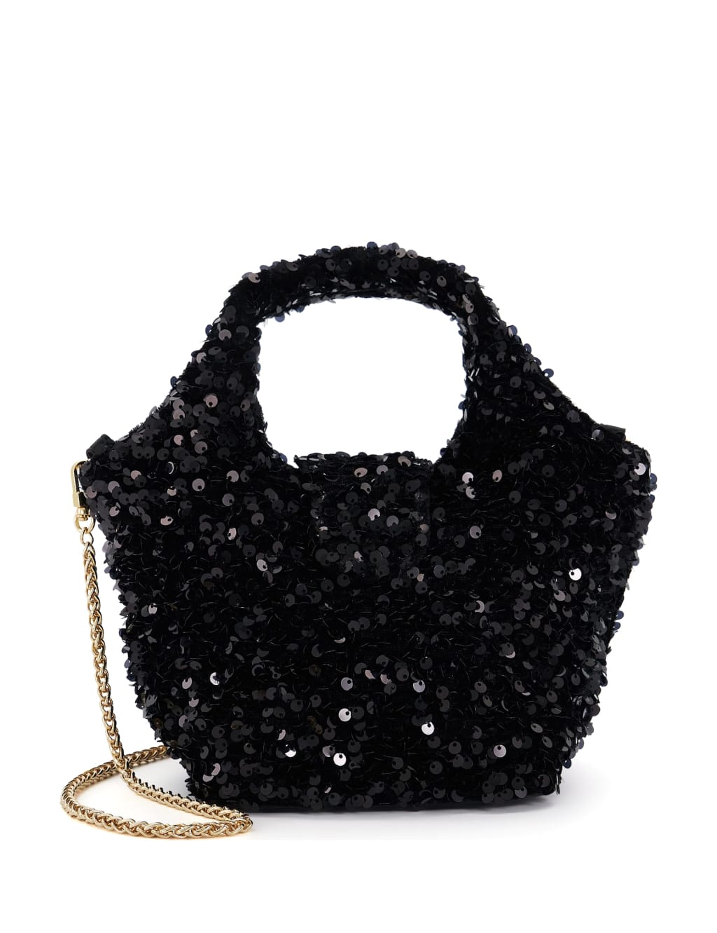 Black Velvet Silk Sling Bag