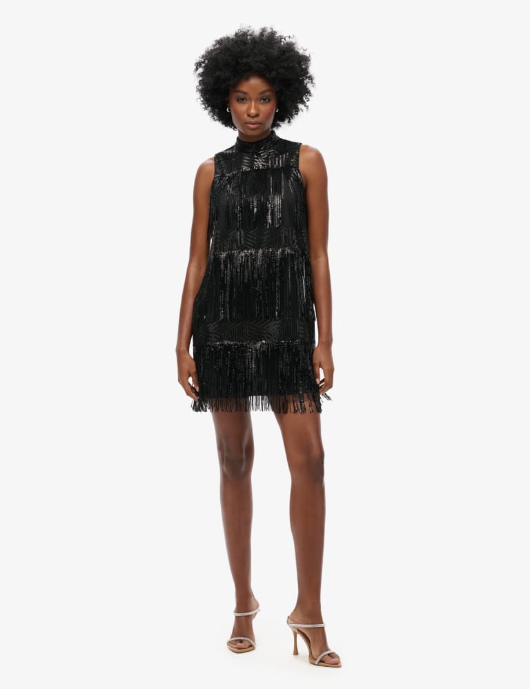 Sequin tiered dress top