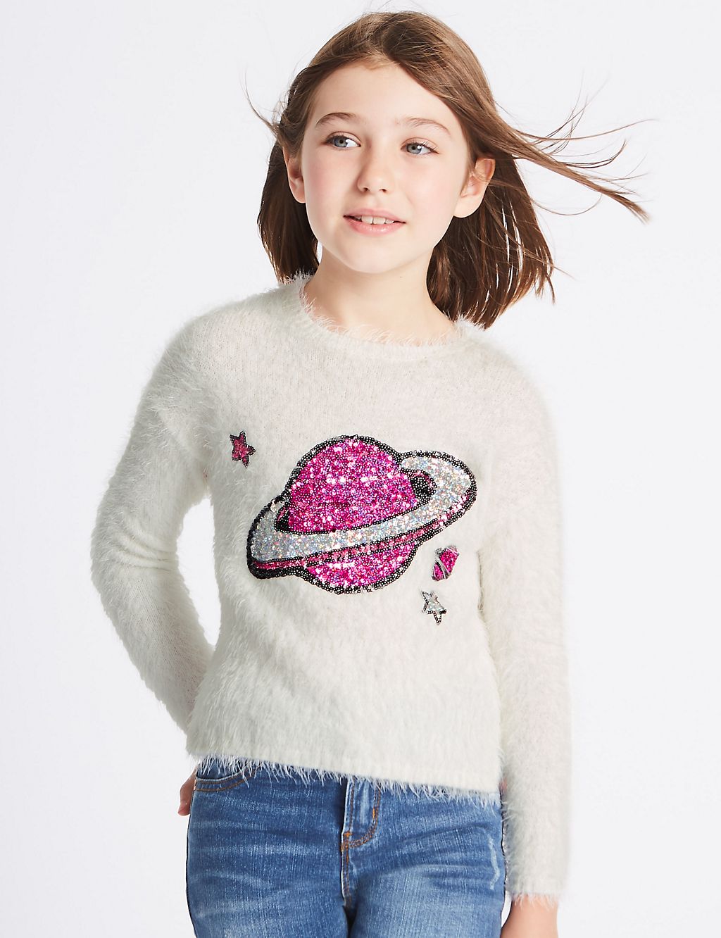 Sequin Long Sleeve Jumper (3-14 Years) 3 of 5