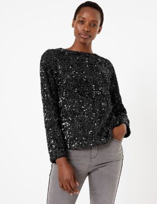 Sequin Long Sleeve Top | M\u0026S Collection 