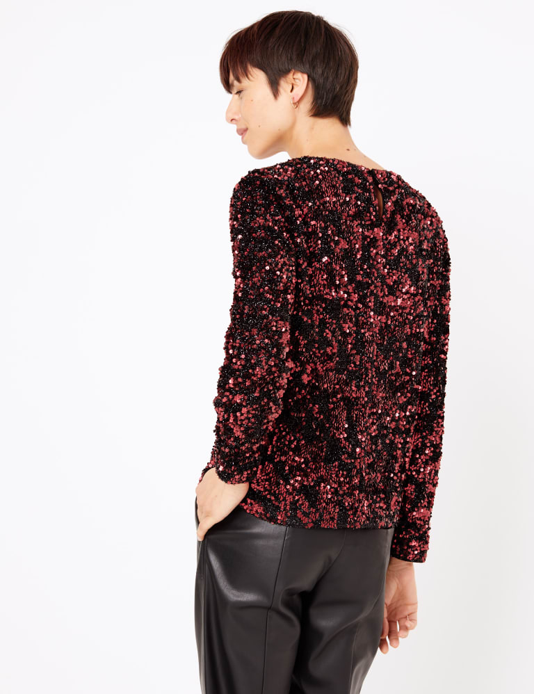 Sequin Long Sleeve Top 4 of 4