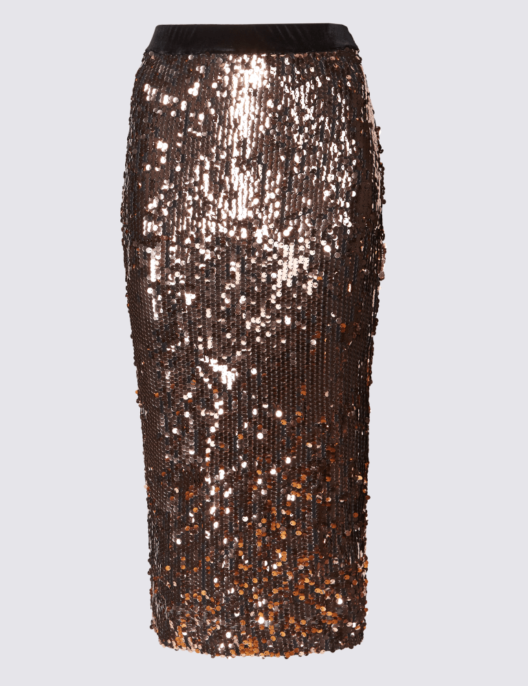 Sequin pencil discount skirt m&s
