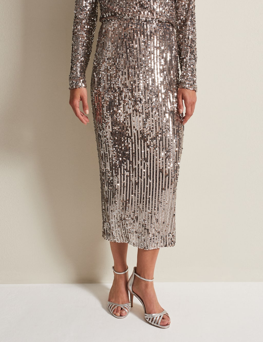 Sequin Midi Pencil Skirt Phase Eight M S