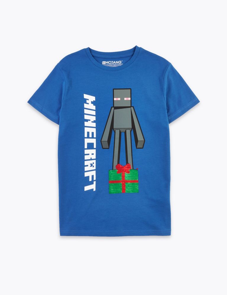Sequin Minecraft™ T-Shirt (3-16 Years) 2 of 6