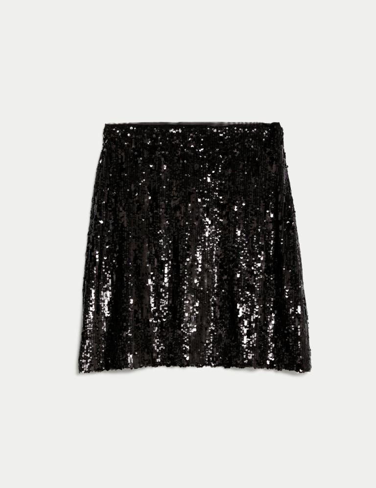 Sequin Mini A-Line Skirt 2 of 6