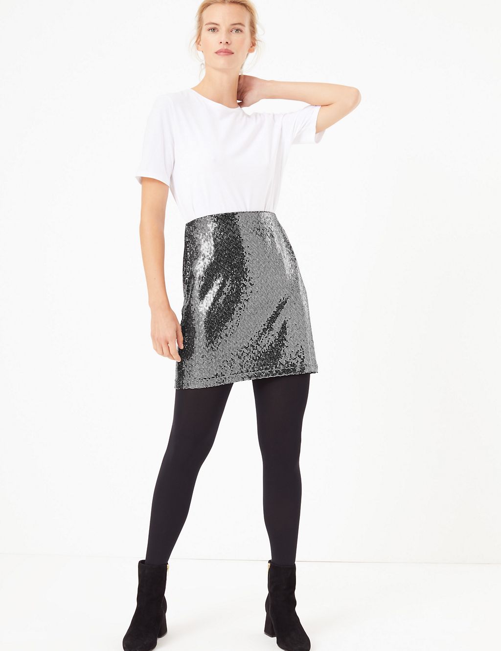 Sequin Mini Skirt 3 of 4