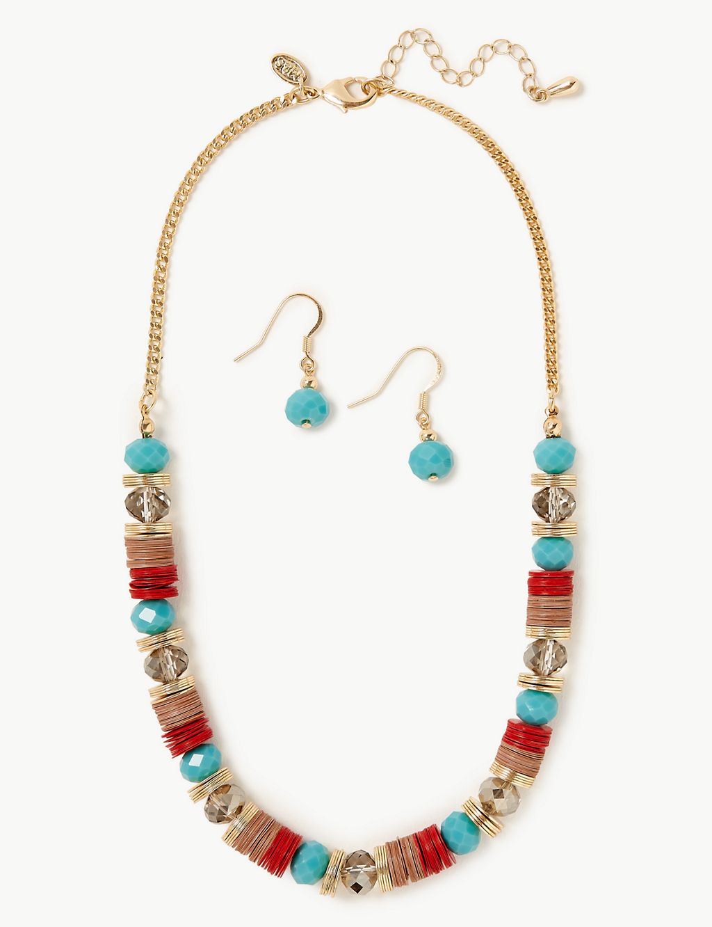 Sequin Necklace & Drop Earrings Set 1 of 1