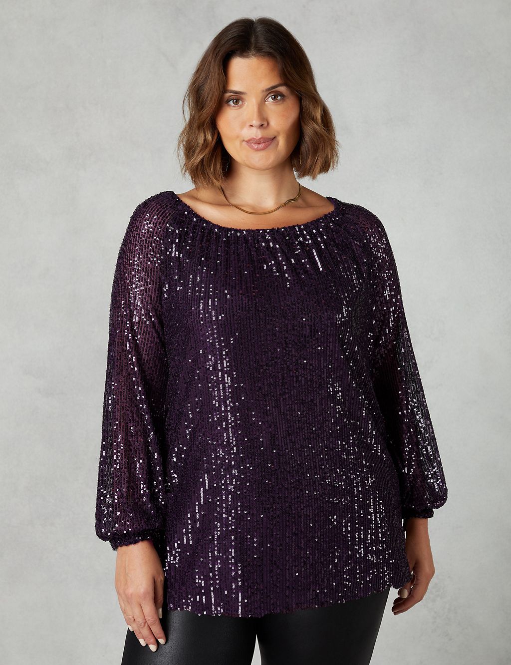 Sequin Off The Shoulder Relaxed Top 3 of 4