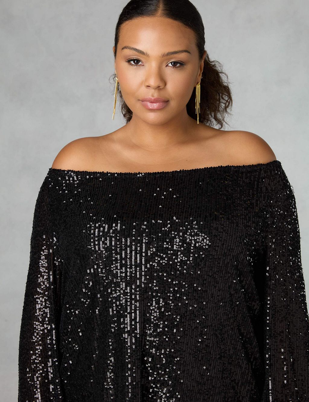 Sequin Off The Shoulder Relaxed Top 6 of 7