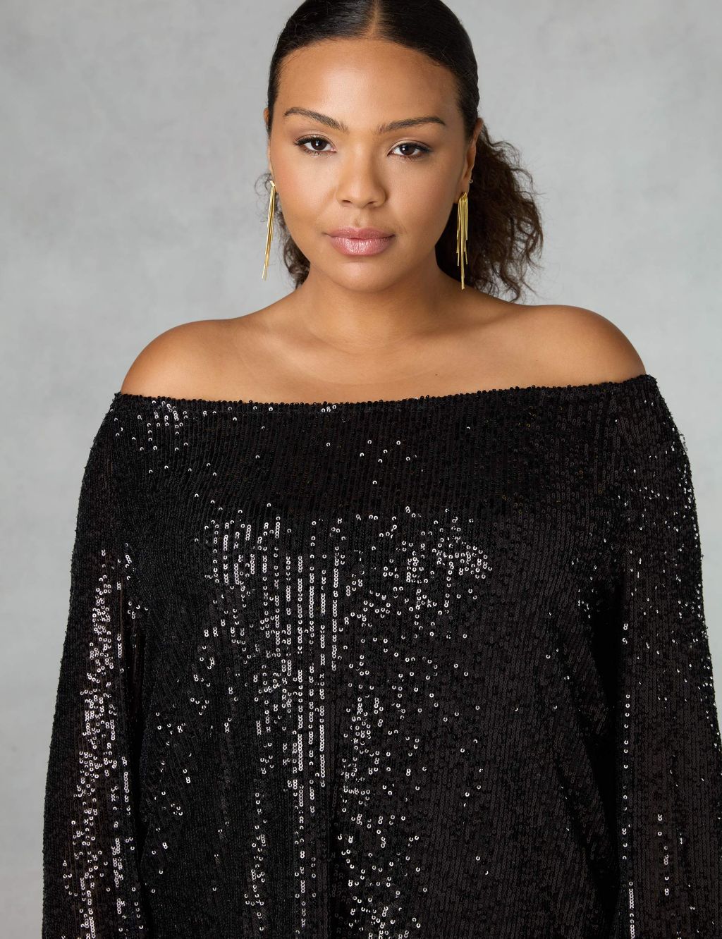 Sequin Off The Shoulder Relaxed Top 6 of 7