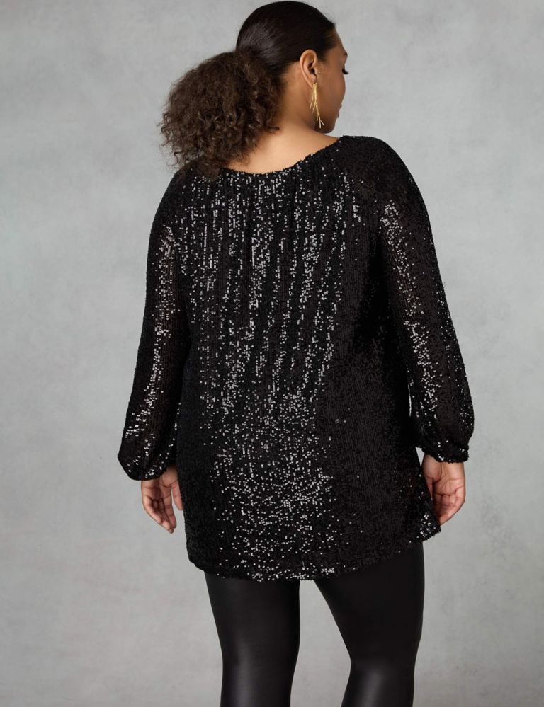 Sequin Off The Shoulder Relaxed Top 5 of 7