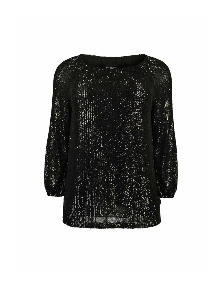 Sequin Off The Shoulder Relaxed Top 2 of 7