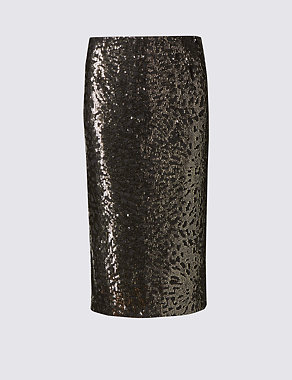 Sequin Pencil Skirt Image 2 of 4
