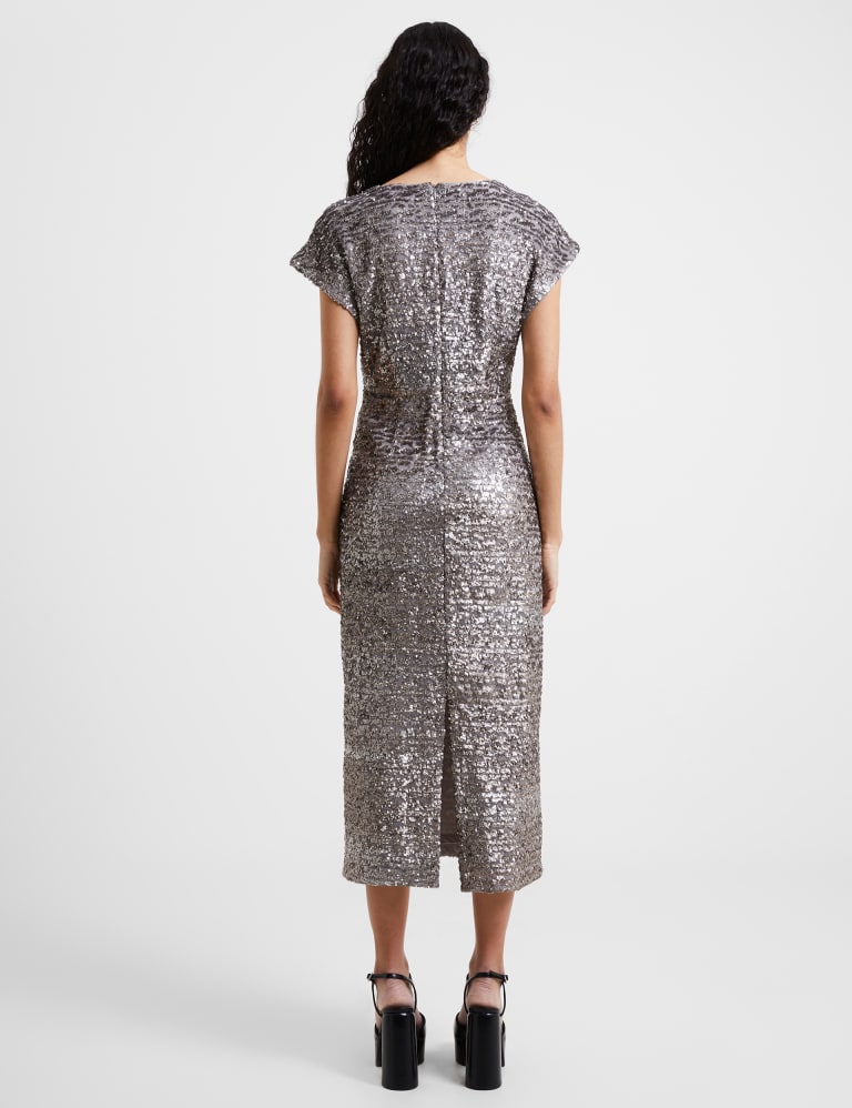 French connection silver sequin dress hot sale