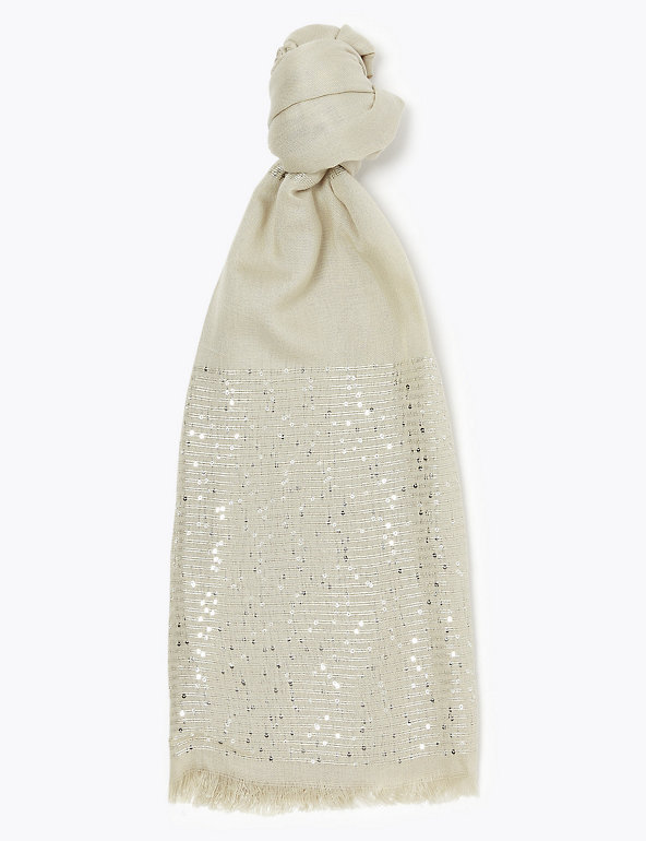 Sequin Scarf Image 1 of 2
