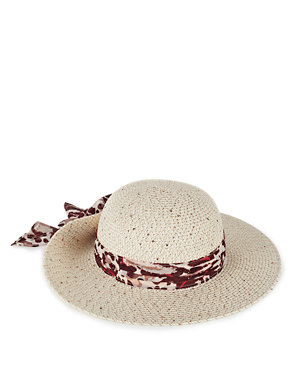 Sequin Scarf Trim Hat Image 2 of 3