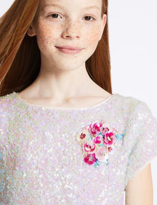 Girls sequin best sale shift dress