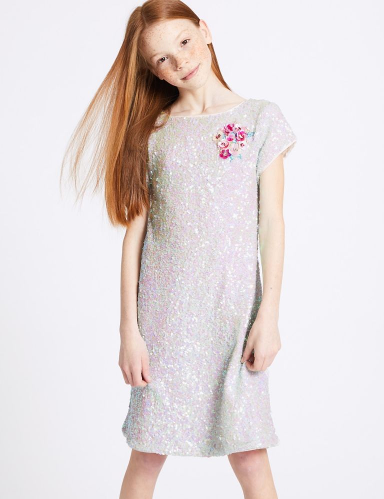 Sequin Shift Dress (3-16 Years) 1 of 4