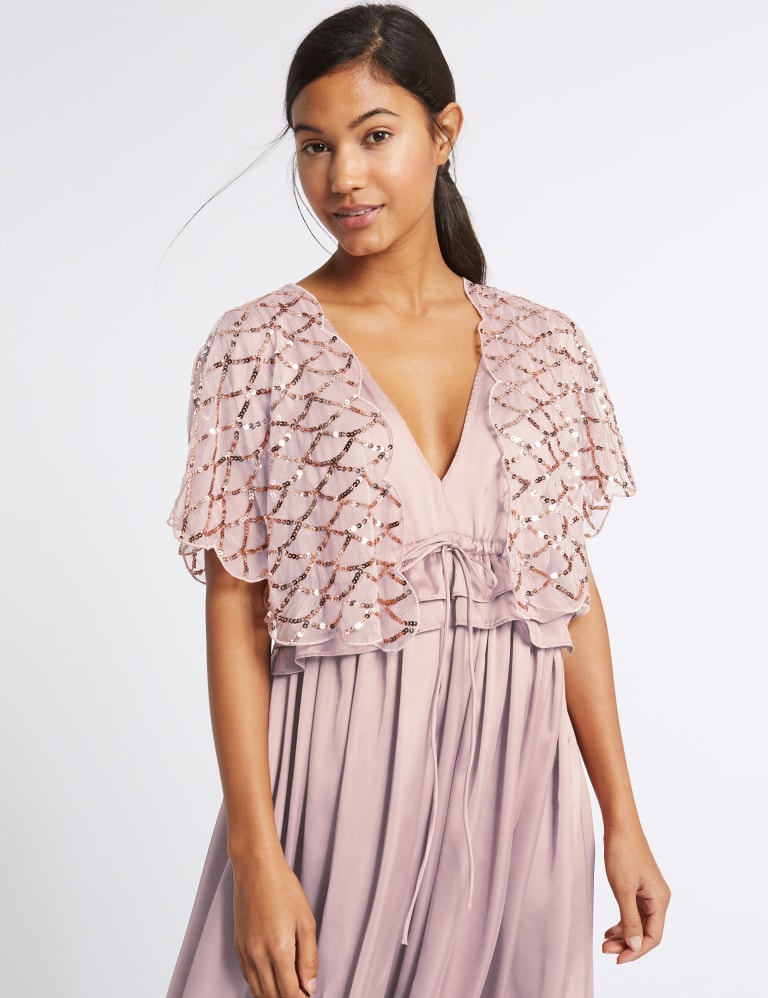 Sequin shrug wrap best sale