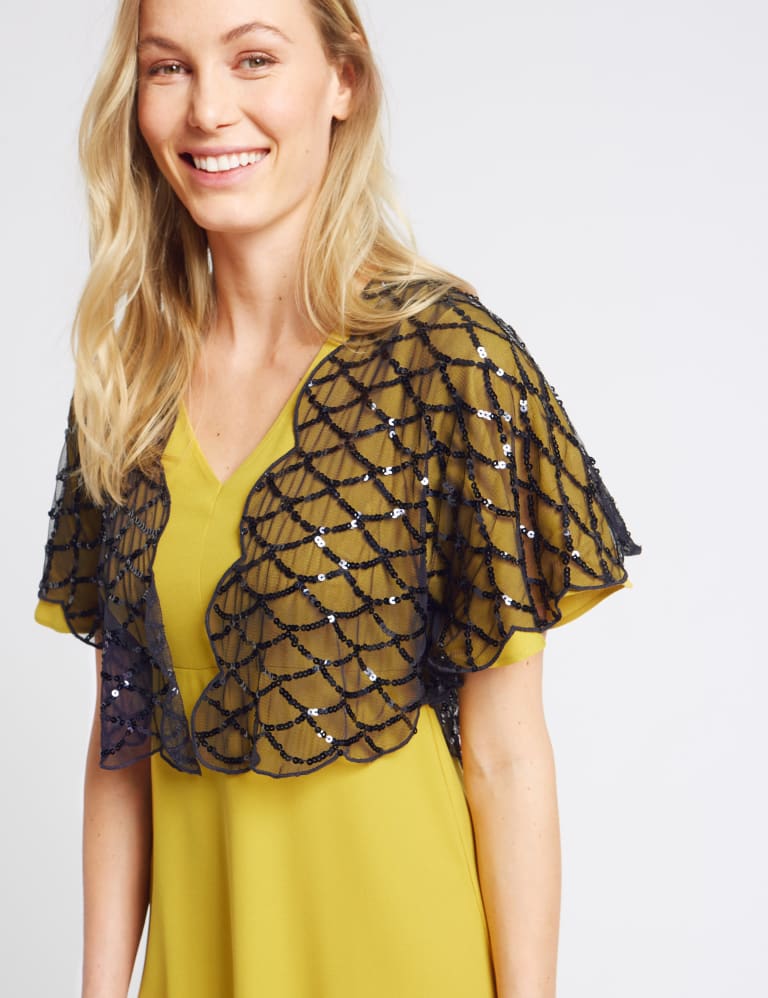 Evening wear store wraps and shrugs