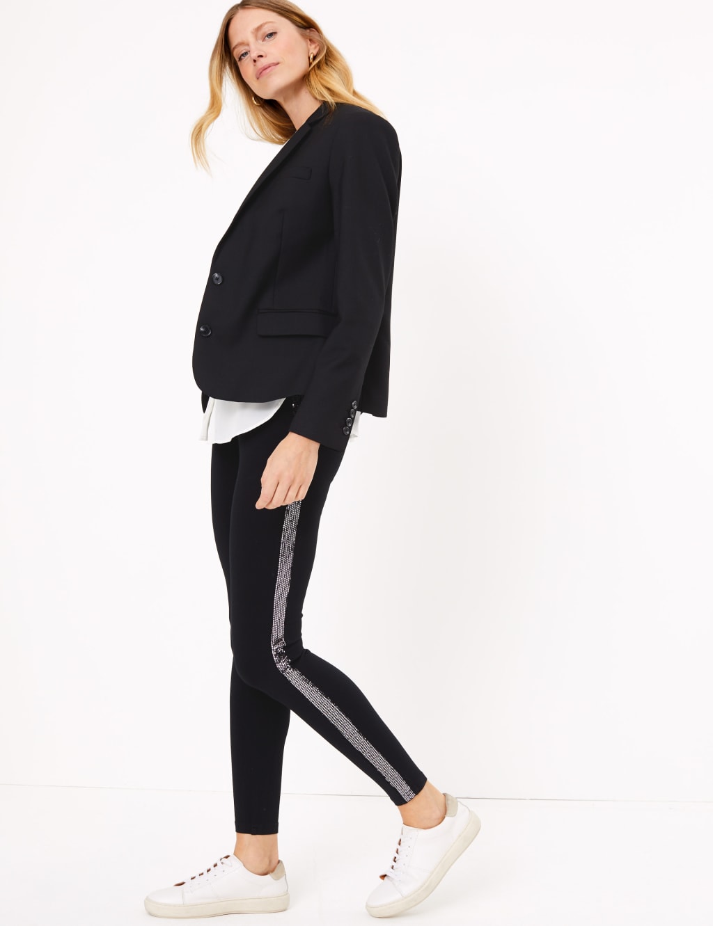 Sequin stripe leggings store