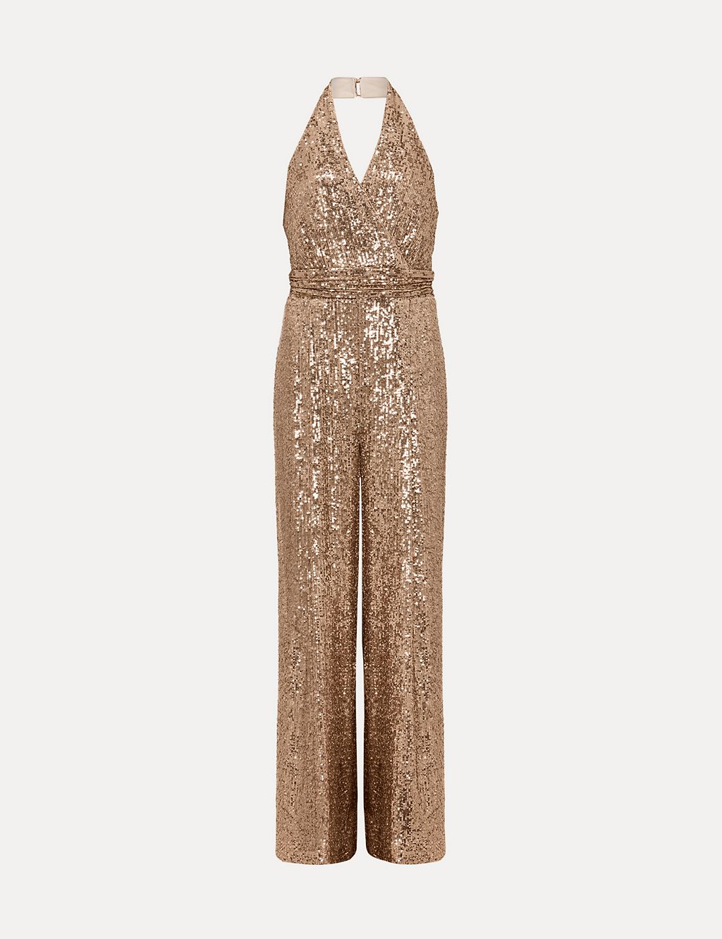 Sequin Sleeveless Waisted Wide Leg Jumpsuit | Phase Eight | M&S