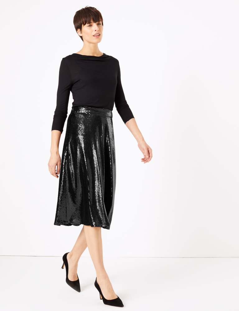 Sequin midi skirt marks and spencer outlet