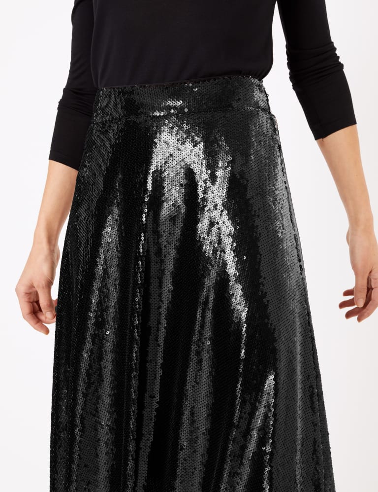 Sequin Slip Midi Skirt M S Collection M S