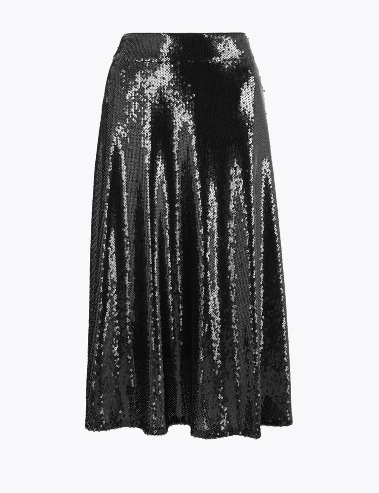 Sequin Slip Midi Skirt | M&S Collection | M&S