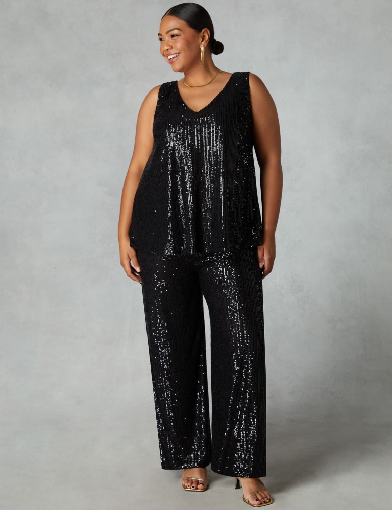 Plus size glitter pants 2025
