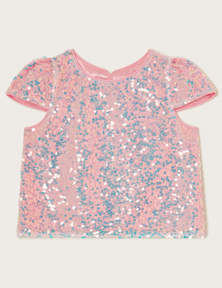Monsoon pink sequin top hot sale