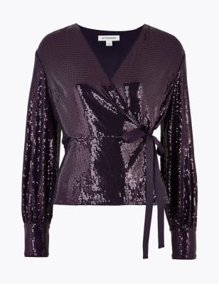 sequin longline top