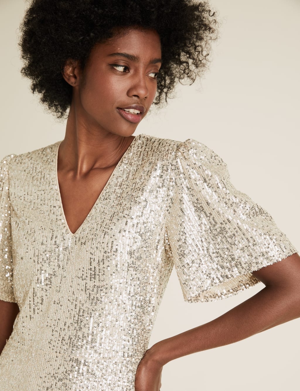 Marks and spencer gold dress top