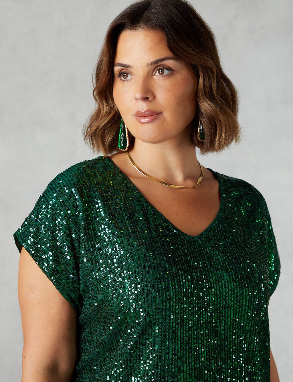 Sequin V-Neck Relaxed Tunic 2 of 4