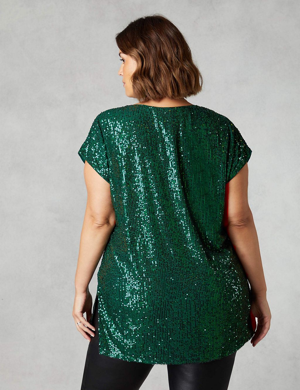 Sequin V-Neck Relaxed Tunic 4 of 4
