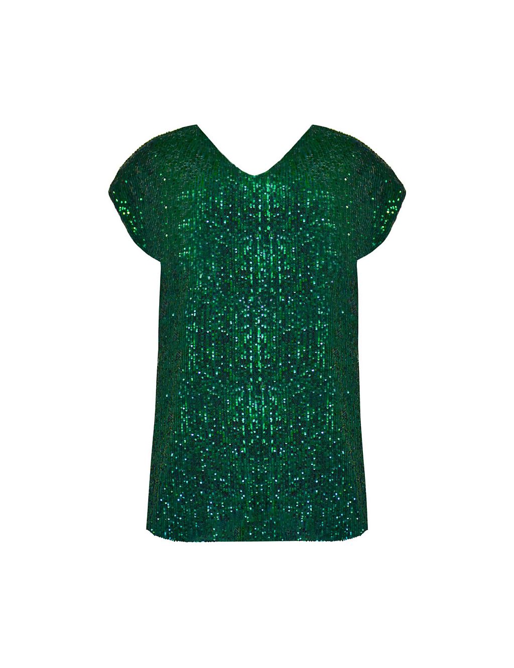 Sequin V-Neck Relaxed Tunic 1 of 4