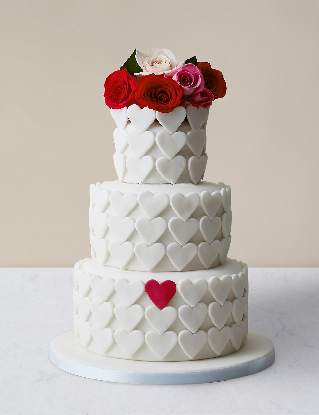 Serene Heart Chocolate Sponge Wedding Cake (Serves 95) Last order date 26th March 3 of 4