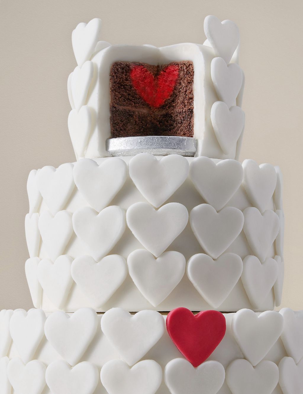 Serene Heart Chocolate Sponge Wedding Cake (Serves 95) Last order date 26th March 2 of 4