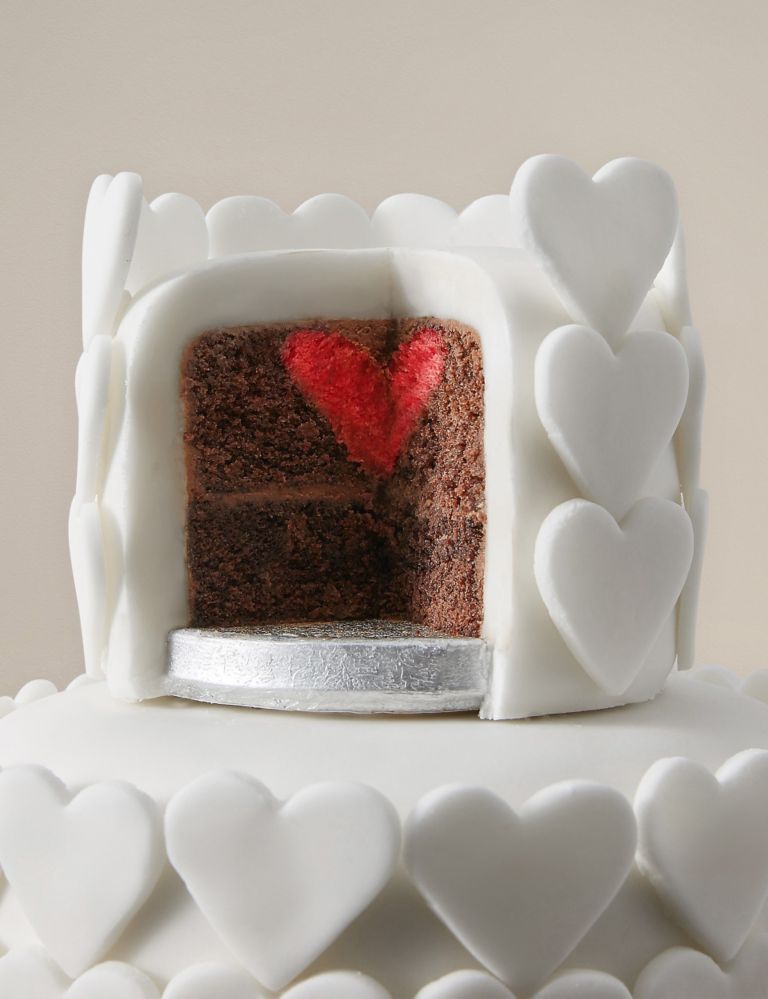 Serene Heart Chocolate Sponge Wedding Cake (Serves 95) Last order date 26th March 4 of 4