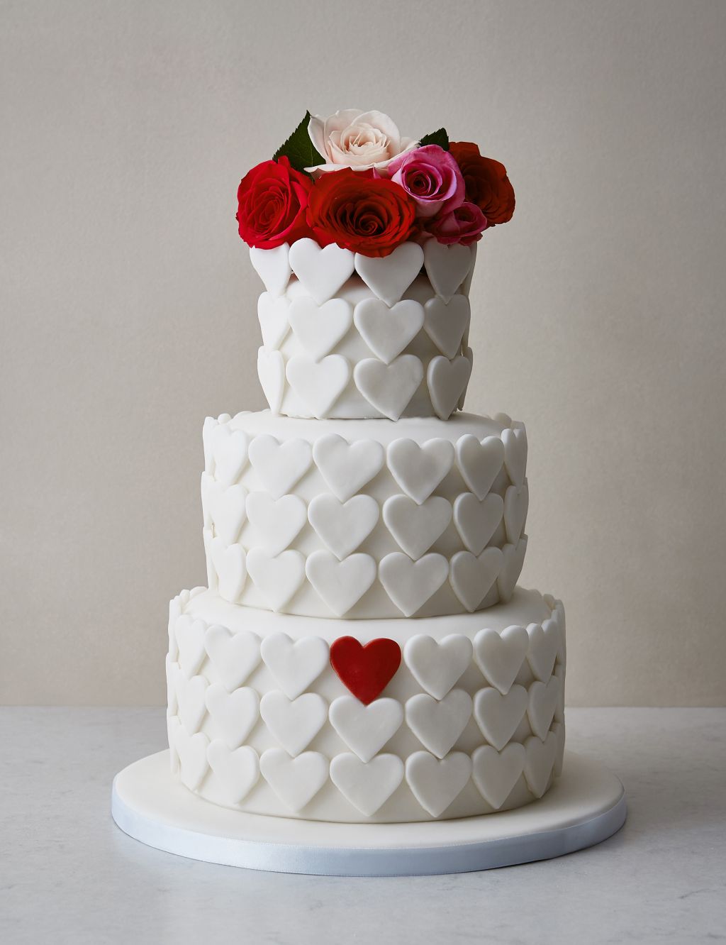 Serene Heart Sponge Wedding Cake (Serves 95) Last order date 26th March 3 of 3