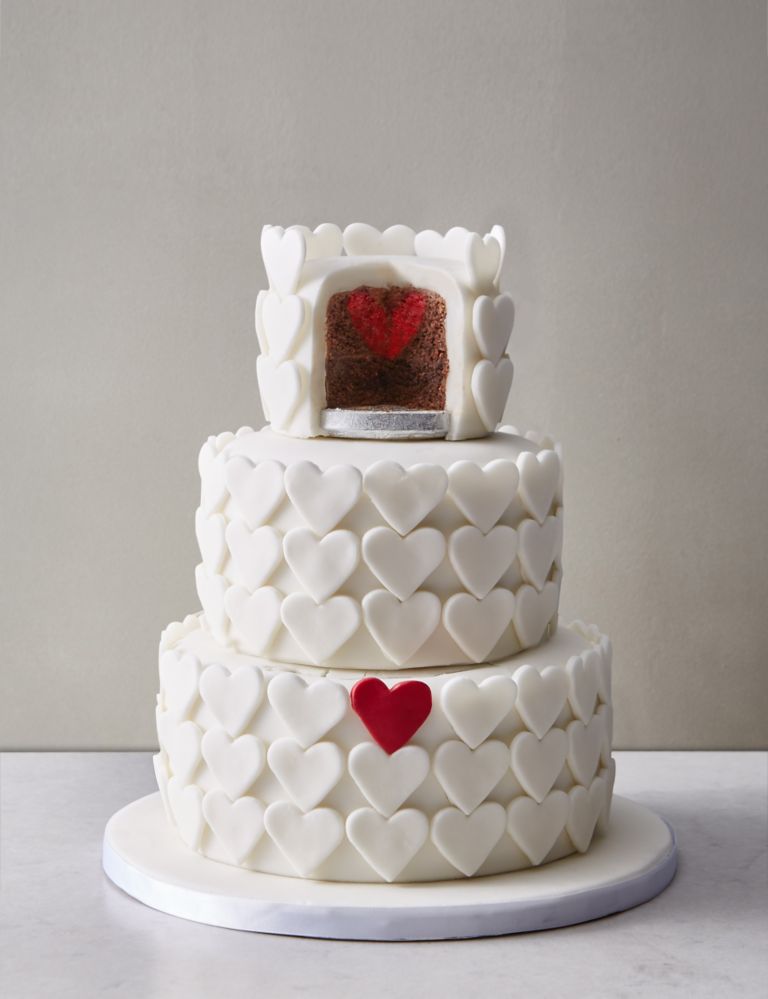 Serene Heart Sponge Wedding Cake (Serves 95) Last order date 26th March 2 of 3