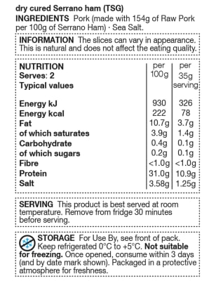 Serrano Ham Serves 4 6 - 