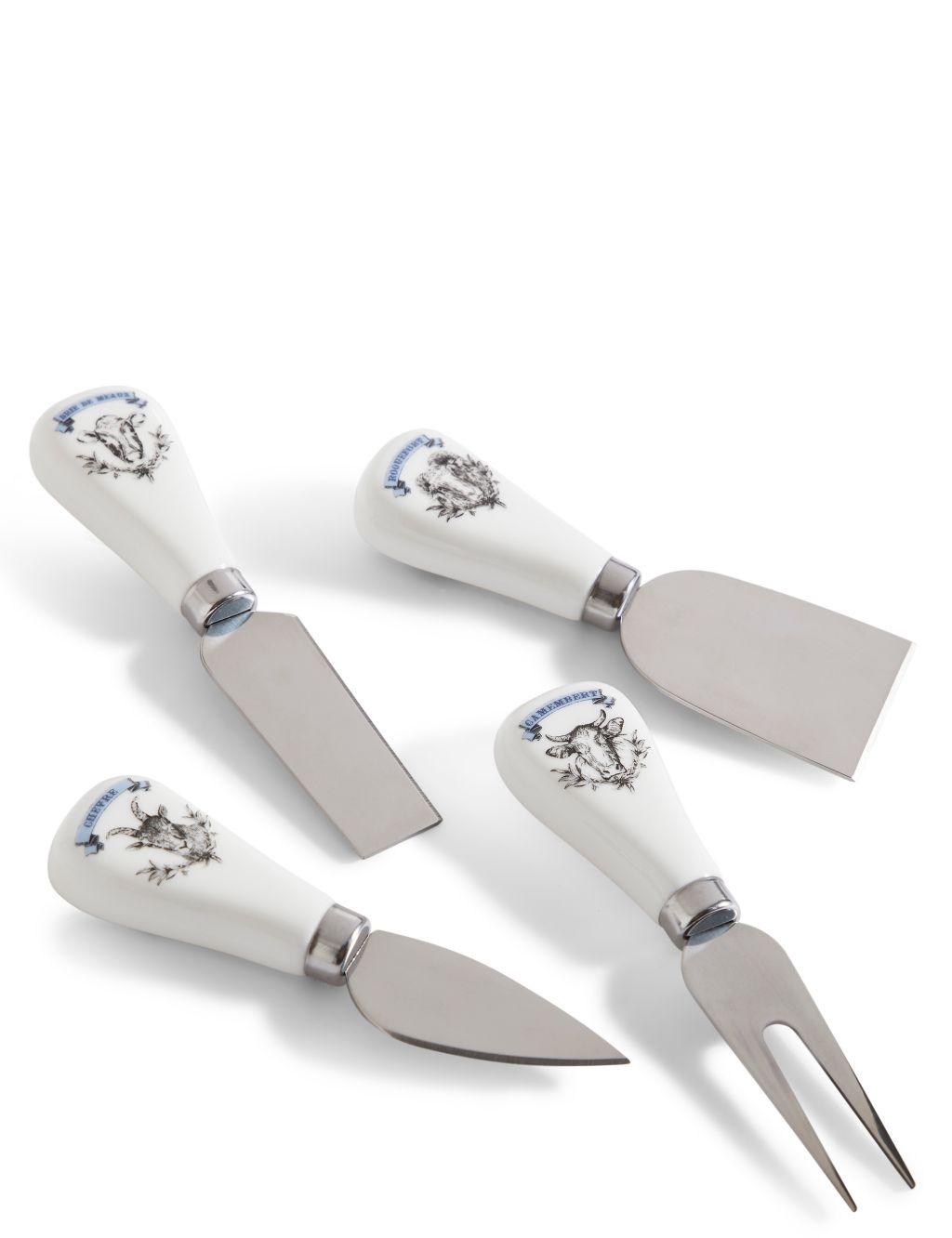 Set 4 Ceramic Cheese Knives 4 of 7