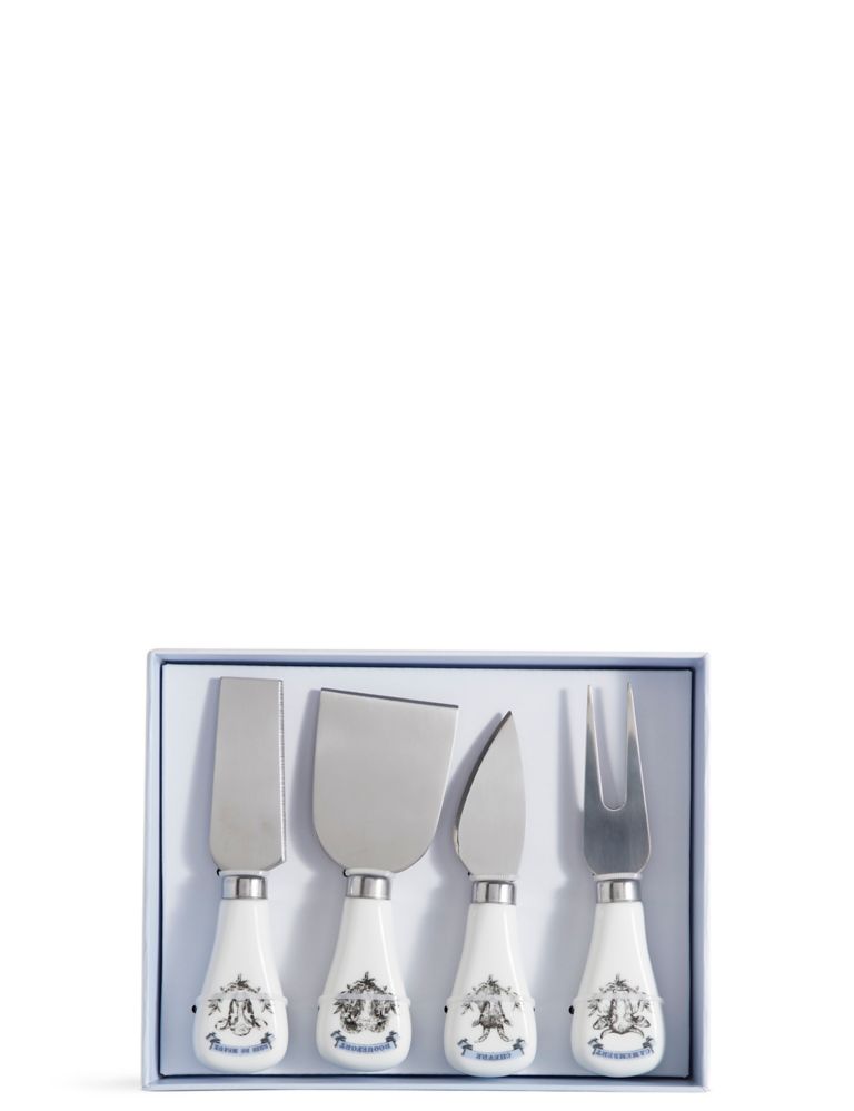 Set 4 Ceramic Cheese Knives 7 of 7