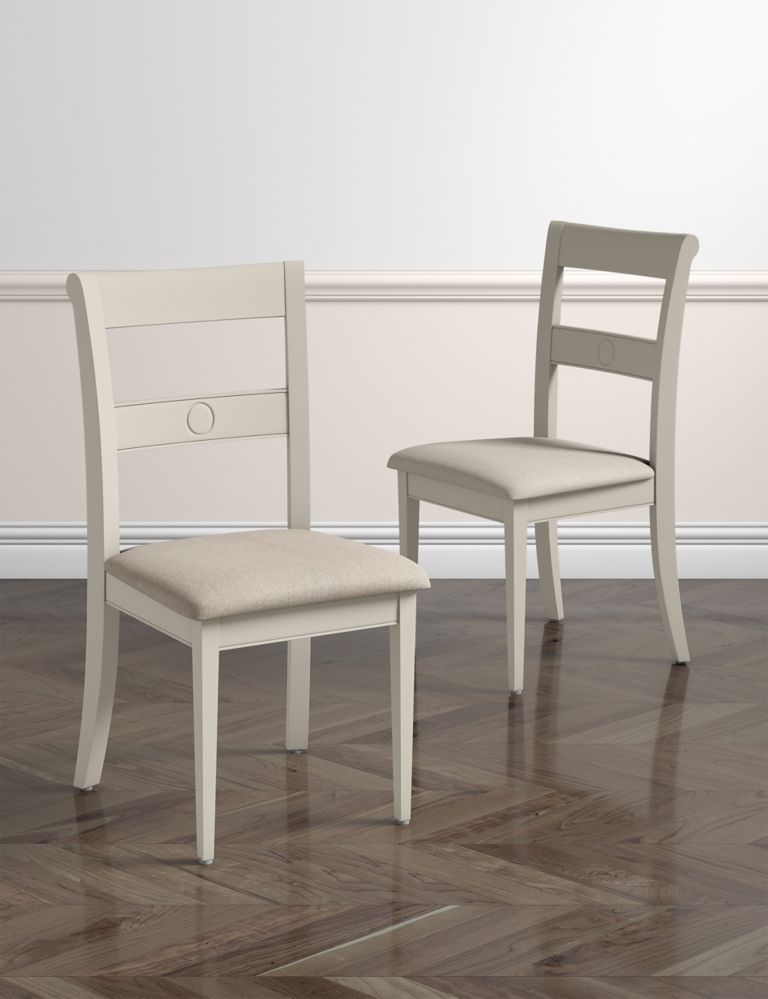 Set of 2 Albany Dining Chairs Fabric 2 of 5