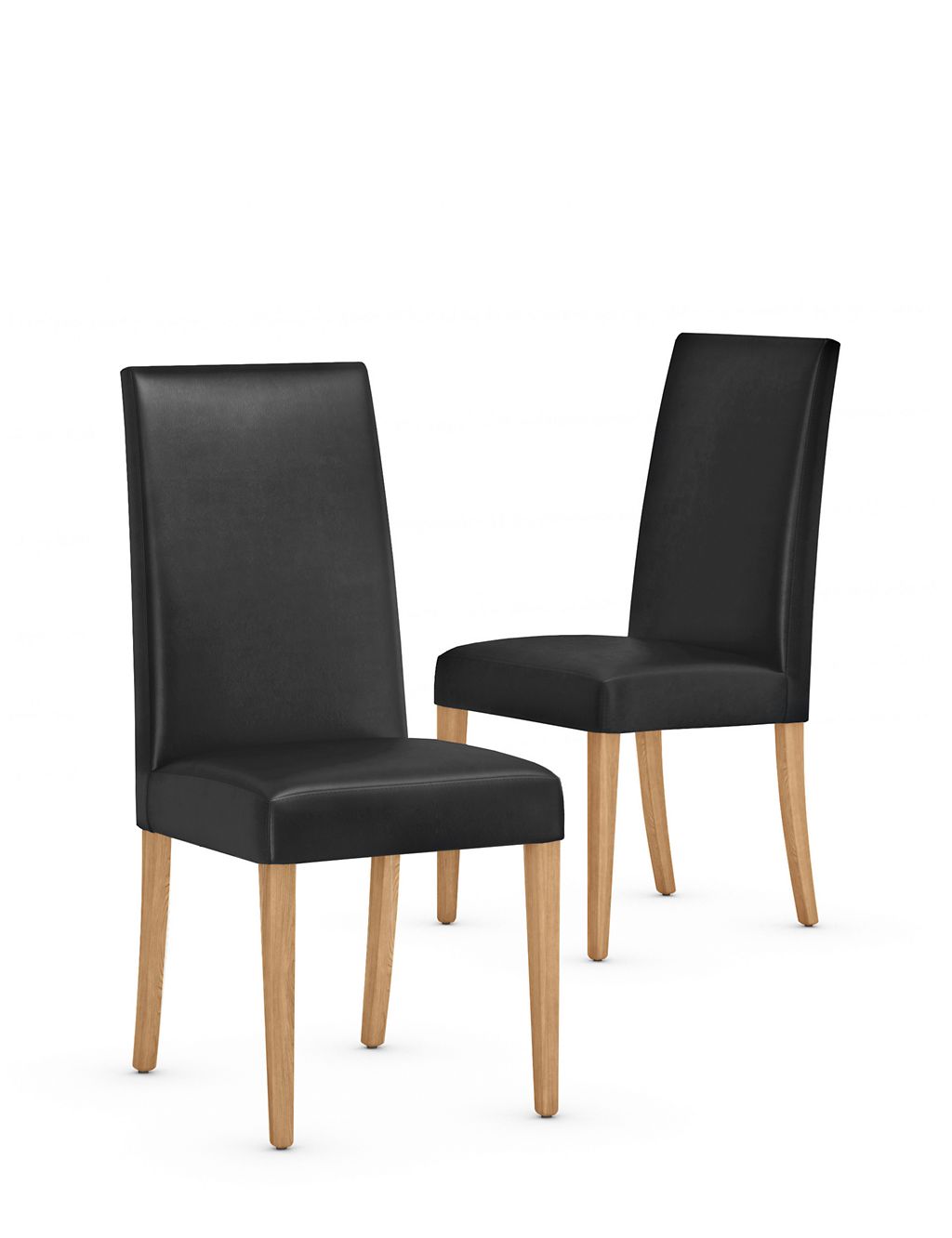 Set of 2 Alton Black Leather Dining Chair 3 of 6