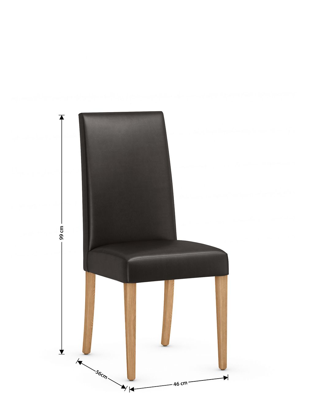 Set of 2 Alton Black Leather Dining Chair 6 of 6
