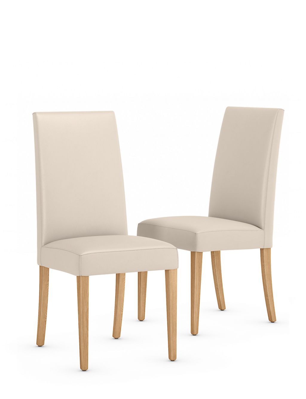 Set of 2 Alton Faux Leather Dining Chairs 1 of 6