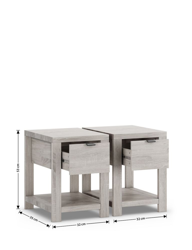 Set of 2 Arlo Small Bedside Tables 8 of 10