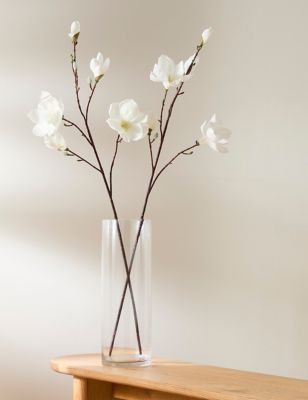 Set of 2 Artificial Magnolias Single Stem Image 2 of 8